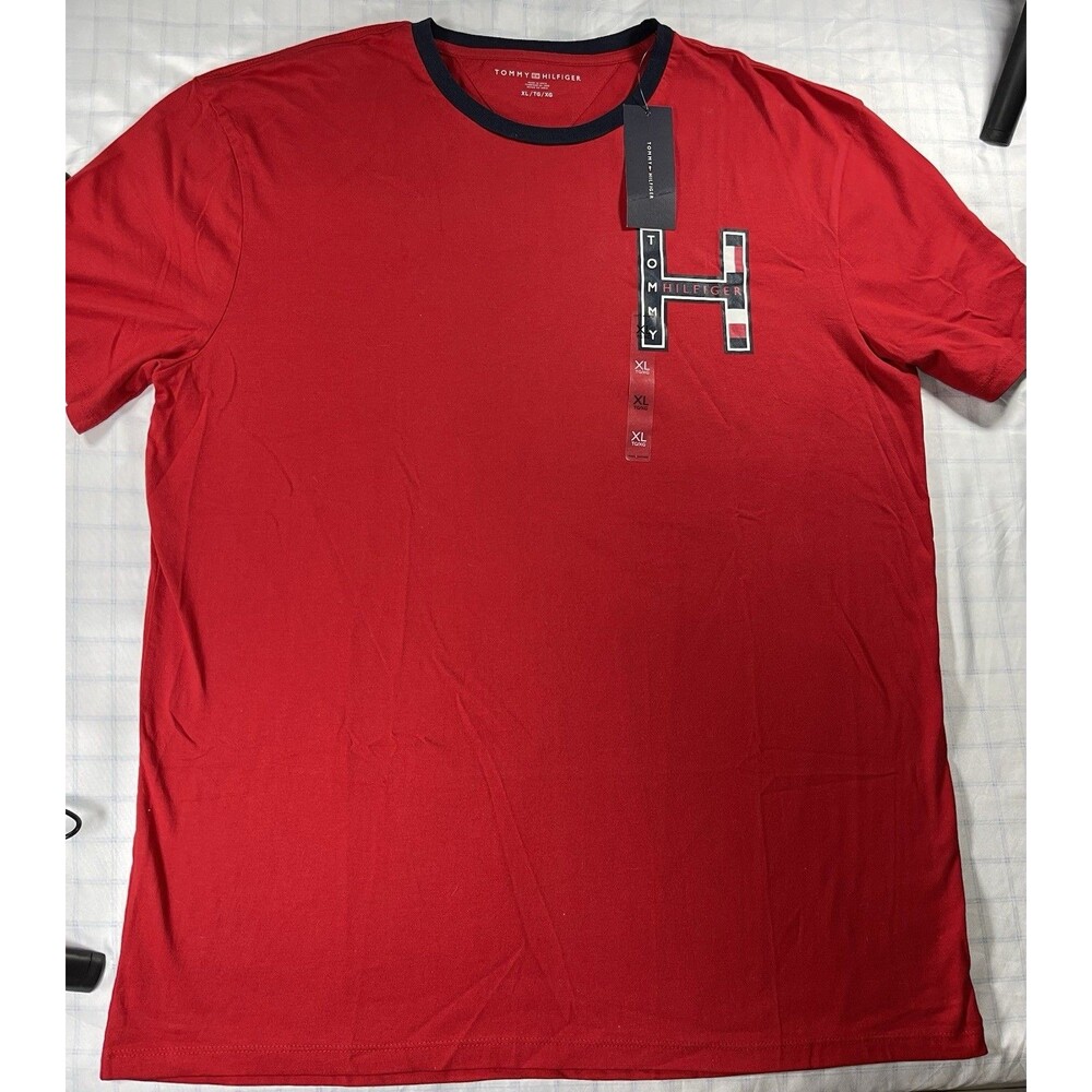 Tommy Hilfiger Men's Graphic "H" Logo T-Shirt - Red - Size XL - NWT